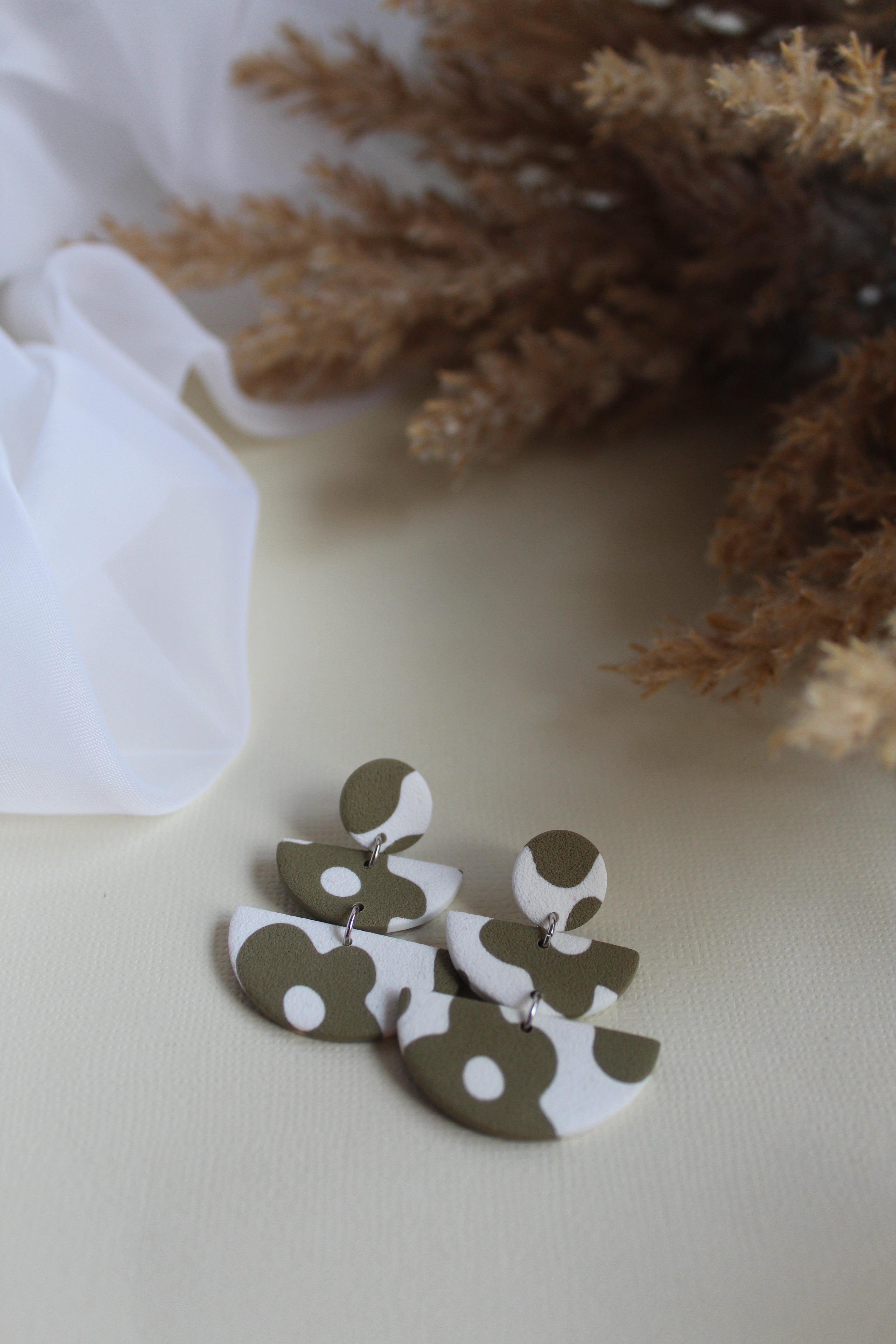 Flower Print Dangles
