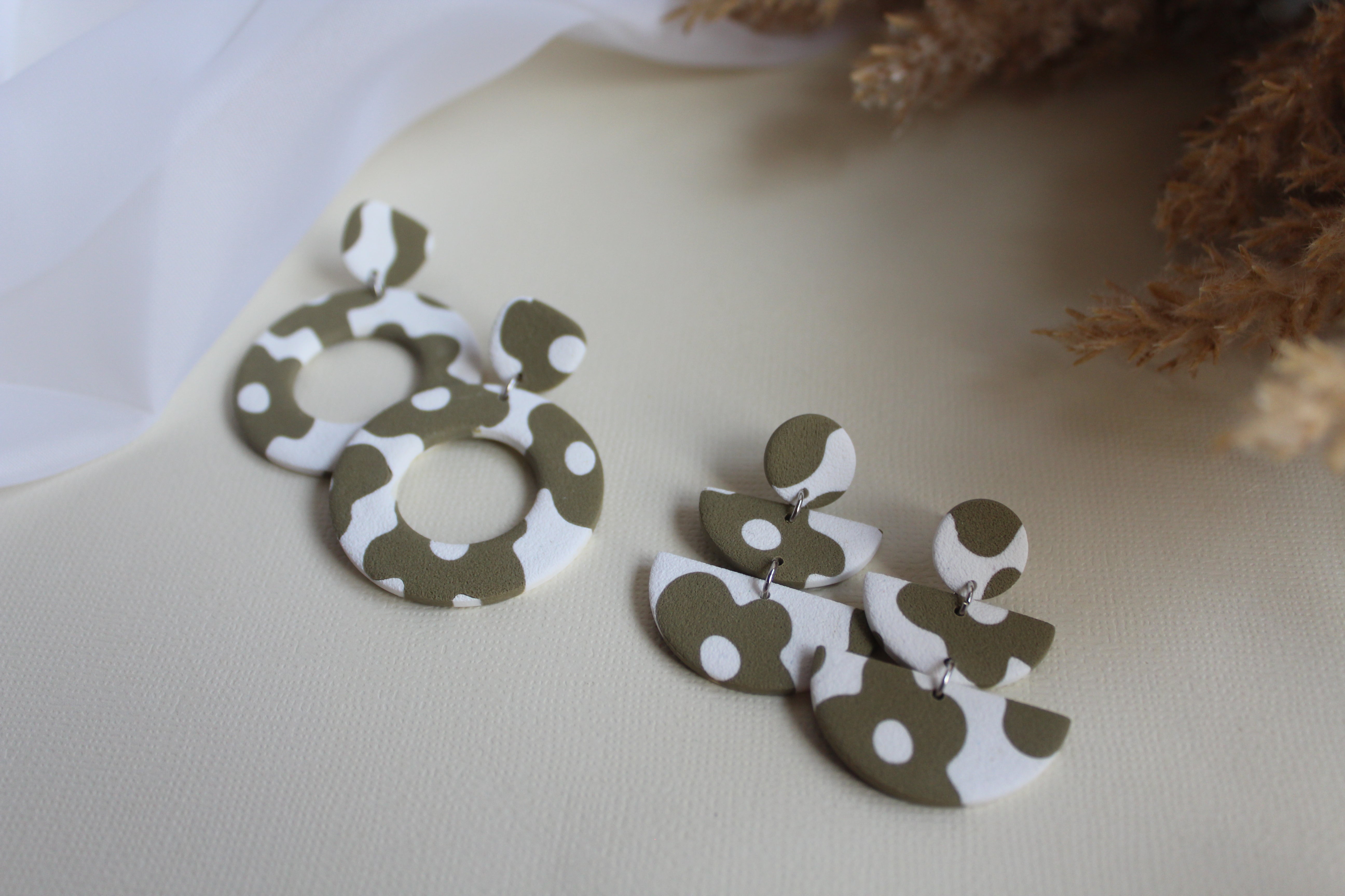 Flower Print Dangles