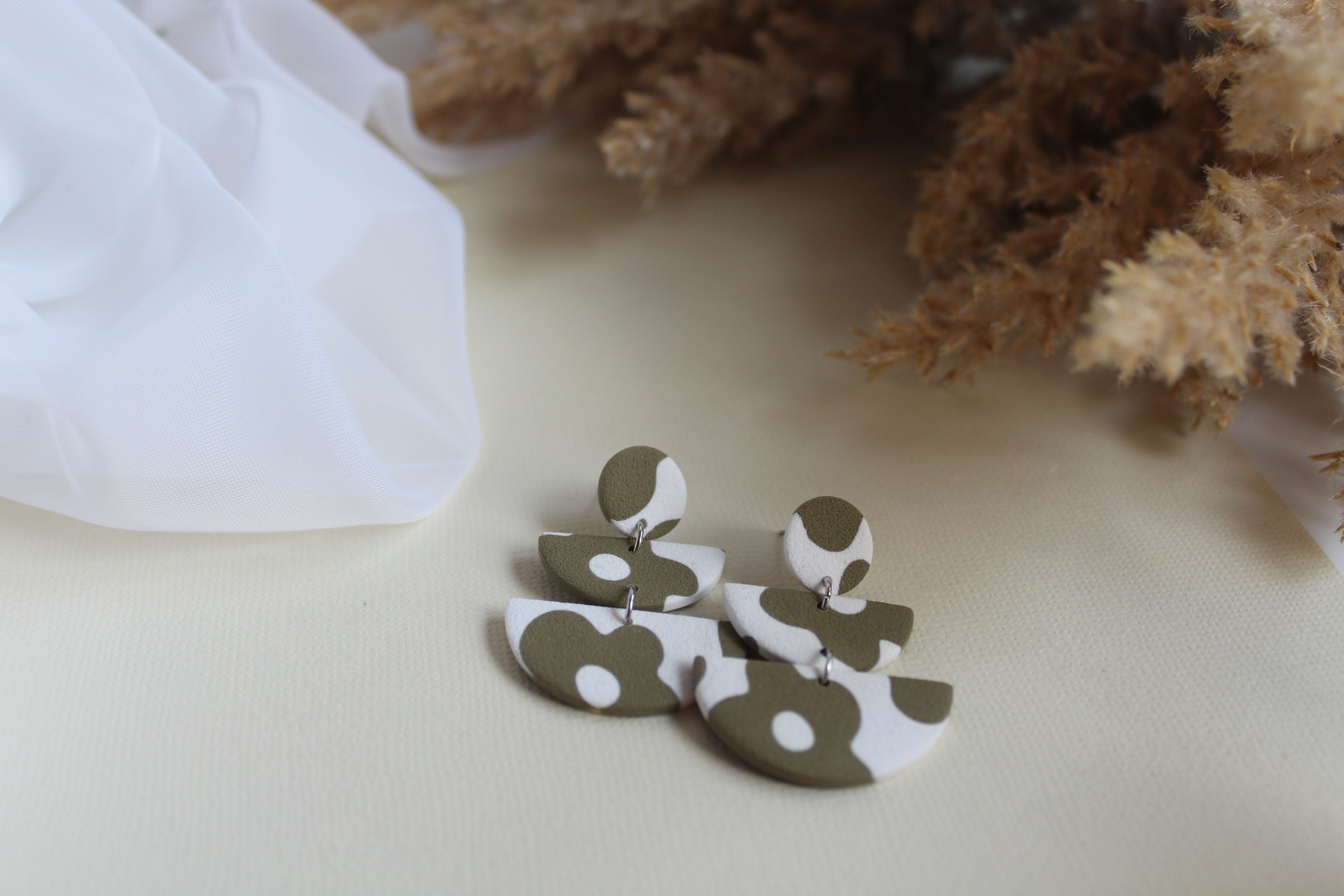 Flower Print Dangles