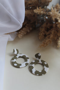 Flower Print Dangles